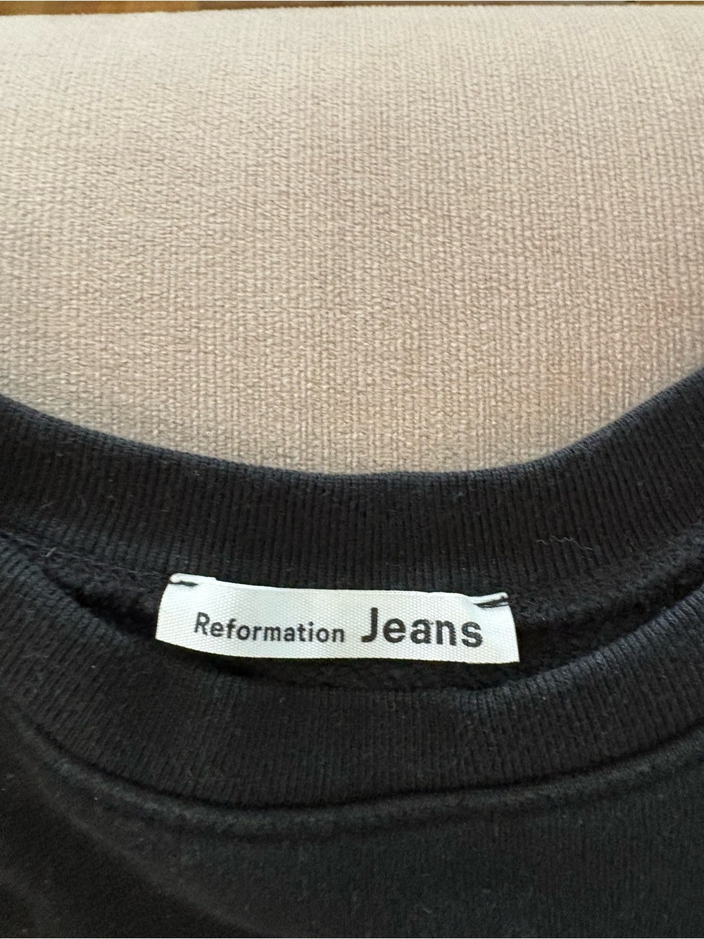 Reformation Black Crewneck Sweatshirt